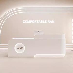 モダンラグジュアリー 木製受付カウンター ハイエンドバーテーブル 美容サロン・ホテル・学校向け ベーキング塗装仕上げ レジカウンター - Product Image 4