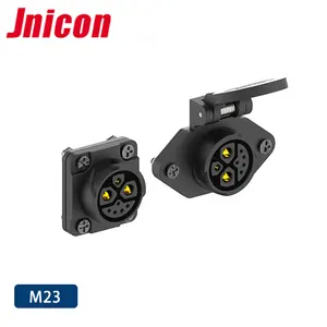 Jnicon M23 50A kabel kabel listrik, kabel kawat listrik sinyal daya IP67 konektor tahan air untuk sepeda motor elektronik otomotif