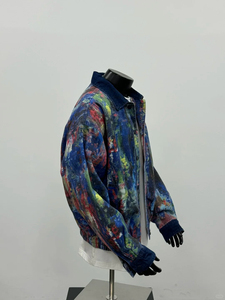 YUCHEN printemps nouveauté <span class=keywords><strong>veste</strong></span> ample à la mode pour hommes avec Graffiti artistique et <span class=keywords><strong>peinture</strong></span> à l'huile imprime manteau décontracté - Product Image 5