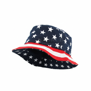 Elegante cubo con sombrero de ala ancha para viajes al aire libre y protección solar Sombrero de cubo de algodón reversible Ideal para aventuras de verano - Product Image 1