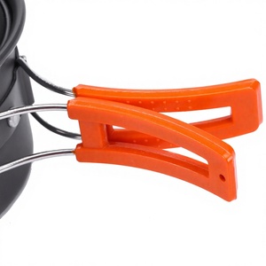 Outdoor Camping <b>Cookware</b> Set 1-2L Nonstick Aluminum Oxide Pot Portable Lightweight for Picnic Hiking - Product Image 4