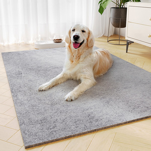 Alfombra para Mascotas No Tejida, Rectangular, Minimalista, Gris, Gruesa, Cálida, Resistente a la Humedad, Transpirable y Lavable - Product Image 4