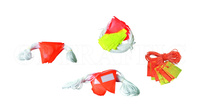 Drapeaux triangulaires de sécurité en PVC fluorescent orange 100M