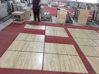 Bonne Qualité Avantage Stock Prix Poli 1.8cm Beige Marbre Travertin Dalle Prix