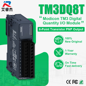 Nouveau module de sortie transistor 8 points TM3DQ8T d'origine, PNP 24VDC, module E/S numérique PLC, contrôleur logique programmable Modicon TM3 - Product Image 1