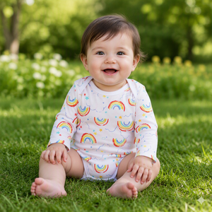 Lagerbestand <span class=keywords><strong>Baby</strong></span> Bodys Großhandel Zufälliger Druck Baumwolle Neugeborenen-Strampler Babykleidung Südostasien - Product Image 2