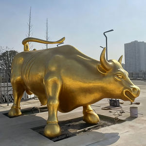 Recién llegado, decoración de jardín al aire libre, escultura de Animal grande, estatua de toro de vaca de bronce de tamaño real personalizada, decoración de jardín al aire libre de Metal - Product Image 6