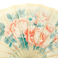 Parasol de danse photographique décoratif de style chinois, fait main en bambou et papier huilé