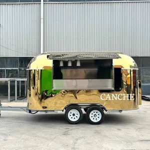 Remorque de camping en acier inoxydable pour l'extérieur, camion de restauration mobile BBQ personnalisé - Product Image 5
