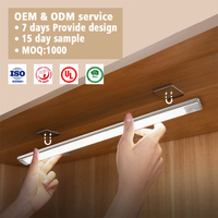 Lampe LED sous-meuble à détecteur de mouvement magnétique, design usine Vietnam, éclairage LED pour cuisine et armoire, recharge USB