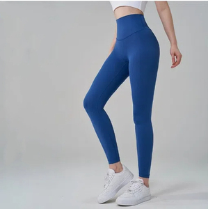 Vente en gros Pantalon de yoga sans couture double face brossé nu pour <span class=keywords><strong>femme</strong></span>-Leggings de gymnastique taille haute pêche - Product Image 4