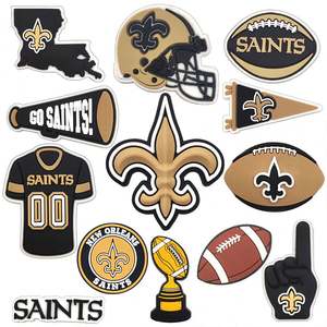 Vente en gros nouvelle équipe de football américaine Nouvelle-Orléans Saints Style PVC décorations de chaussures breloques de chaussures - Product Image 1