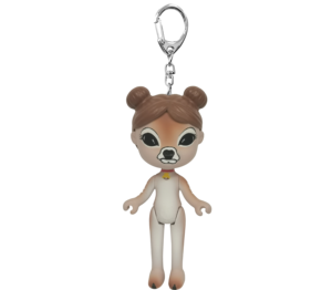 LLavero de renos de dibujos animados Arctic PVC Clip Snow Village Display & Tree Topper en material plástico a granel - Product Image 1