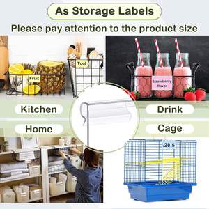 Porte-prix en plastique transparent HOOKEI avec crochets en acier inoxydable pour panneaux perforés de 1/8'' et 1/4'' pour rangement mural de garage - Product Image 3