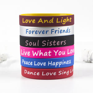 Pulsera de Energía Positiva <span class=keywords><strong>Love</strong></span>, Marca Tide, Pulsera de Dos Colores para Parejas, Pulsera de Silicona Inspiradora para Hombres y Mujeres - Product Image 2