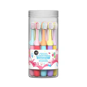 Miko 10 pz spazzolino da denti a setole morbide per bambini con spazzolino da denti a forma di cartone animato per bambini