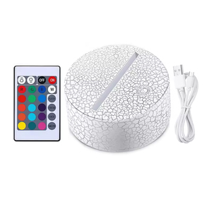 Lampe LED 3D à 16 couleurs avec base en acrylique, décoration de Noël, affichage lumineux 3D à illusion d'optique avec alimentation électrique intégrée - Product Image 2