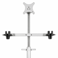 Chariot médical mobile pour bronchoscope et laryngoscope avec plaque de montage VESA, perche télescopique et panier à câbles