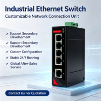 Switch Ethernet non géré 16 ports VLAN DIN-Rail 10/100Base-T sans ventilateur en métal IP30 robuste pour environnements industriels extérieurs