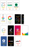 Cartes Google Review Tap réutilisables, intelligentes, NFC, QR, puce NTAG213, étanches pour Tapfive Instant Business