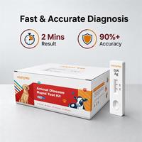 Kit de Prueba Combinada POCT para Detección Visual de Patógenos de Diarrea Intestinal Felina, Alta Especificidad, Cassette Veterinario POCT, Prueba de Antígeno GIA Felina