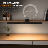 Lampe de bureau LED contemporaine en métal avec commande tactile, alimentation CA, fonctions de gradation, de réglage des couleurs, de minuterie et de mémoire pour salles d'étude, peinture et manucure
