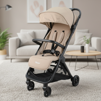Poussette Bébé Pliante Automatique en Aluminium Léger avec Tissu Polyester, Certifiée 22KG, Chariot Pliable pour Enfants de 3 Ans, Guangdong