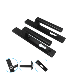 Mortise Door <b>Hardware</b> Interior Aluminum Alloy Lever Black Handles Long Handle Modern Easy Installation ZF Global Export - Product Image 1