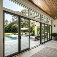 KOJOON Fenêtres anti-tempête modernes en aluminium invisible pour maisons, fenêtre coulissante pliante en aluminium, usine chinoise, porte et fenêtre intérieures
