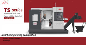 Torno de Metal CNC de Alta Calidad LBIE, Torno de Precisión con Doble Husillo y Torretas - Product Image 2