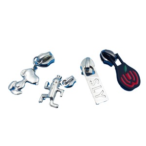 Tirettes de fermeture éclair métalliques personnalisées en alliage de zinc plaqué, tête semi-automatique pour sacs, vêtements et textiles de maison - Product Image 5