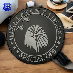 Factory Custom Tactical Gear Silicone Security Patches Soft Pvc Logo Patch Rubber Badge Pvc Patches