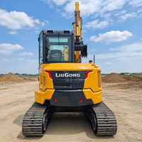Excavator Mini Crawler LiuGong 9055Fzts 2026 Baru, 5.5 Ton, 9055F Hidrolik, Penggali Kecil dengan Bucket 0.14m³ untuk Pekerjaan Konstruksi