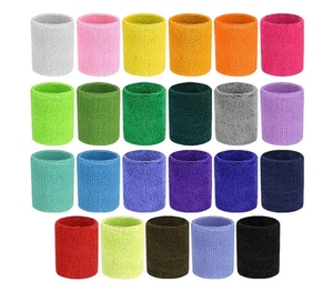 Bandeaux absorbants pour poignets, en coton, pour hommes et femmes, pour le tennis, le basketball, la course à pied, la gym, l'entraînement (1 paire) - Product Image 2
