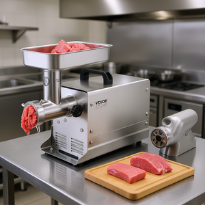 Picadora de Carne Eléctrica Comercial Vevor, 11 Libras/Minuto, Picadora de Carne de Acero Inoxidable, Máquina para Hacer Salchichas - Product Image 2