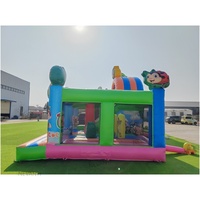 Nevanti Château gonflable commercial avec toboggan intégré pour enfants, usage commercial, en PVC
