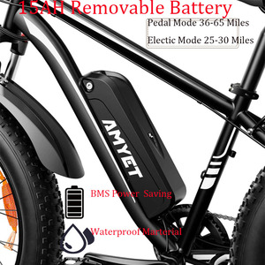 Bicicleta Eléctrica de 1000W, Batería de 48V 15AH, Neumáticos Gruesos, Bicicleta Eléctrica de 26 Pulgadas <span class=keywords><strong>X</strong></span> 4 Pulgadas para Nieve y Playa, 7 Velocidades, 28MPH, para Adultos - Product Image 4