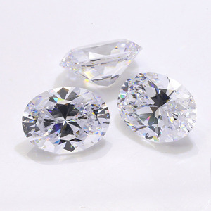 Circonia Cúbica Sintética de Alta Calidad, Forma Ovalada, Blanca, 5A, Gemas Sueltas para Joyería - Product Image 1