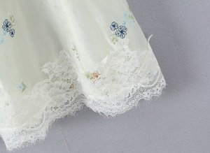 SHENZHU - Conjunto de 2 Piezas de Blusa y Falda <span class=keywords><strong>con</strong></span> Cuello Cuadrado, Bordado Floral de Encaje Satinado, Personalizado y de Lujo, Fabricante de Moda Femenina - Product Image 6