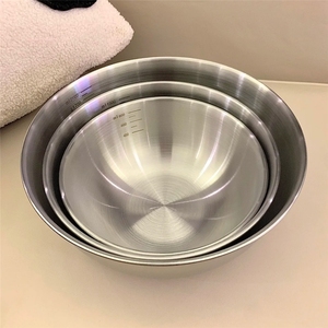 ชามผสมอาหารสแตนเลส DFU236 ขนาดใหญ่ พร้อมขีดบอกปริมาตร 700 มล. 800 มล. 1000 มล. 1200 มล. 1500 มล. 1800 มล. - Product Image 4