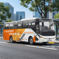 Affiche personnalisable durable résistante aux UV avec impression haute définition pour la publicité de marques de minibus et de autocars par Tripod