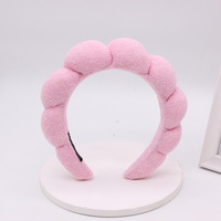 Accessoires de cheveux éponge personnalisés lavage visage démaquillage douche, bandeau éponge de spa facial