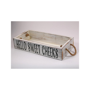 Wood Wall Hanging <strong>Nice</strong> <strong>Butt</strong> Bathroom Decor Box Toilet Basket for Topper Doubles - Product Image 4