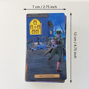 Cartes de tarot gothiques Edgar Allan Poe de qualité supérieure, double face, texture lin gaufré, tarot traditionnel Rider Waite pour collectionneurs - Product Image 5
