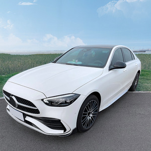 Brabus Front Corner Decals For Mercedes-Benz C-Class W206 AMG C200 C260 C43 Piano Black Arctic White Carbon Fiber Texture - Product Image 1