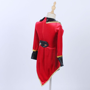 Camicia di paillettes dorate di velluto rosso pantaloncini neri Costume da ballo Jazz più grande Showman - Product Image 4