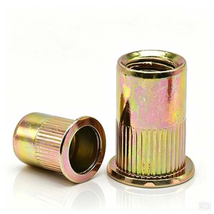 Écrou à riveter Shenweitai à tête plate, en acier au carbone zingué de couleur, grade A, niveau 4.8 GB17880 - Product Image 1