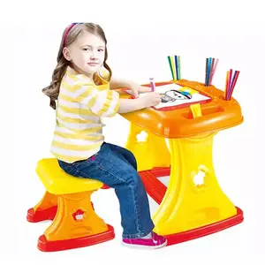 2 In 1 Easel Study Toy Kids Learning Table And Chair