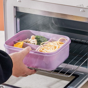 Hot Bán 2 Ngăn Thẳng Đứng Nhựa Cầm Tay Thực Phẩm Lưu Trữ Container Với Lò Microwave Đa Chức Năng Cho Trẻ Em Ăn Trưa Hộp - Product Image 4