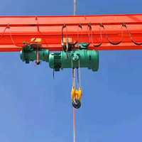 Palans électriques à câble CD1 de 1 à 20 tonnes, palan monorail motorisé à vitesse unique de 2 tonnes avec chariot robuste pour pont roulant